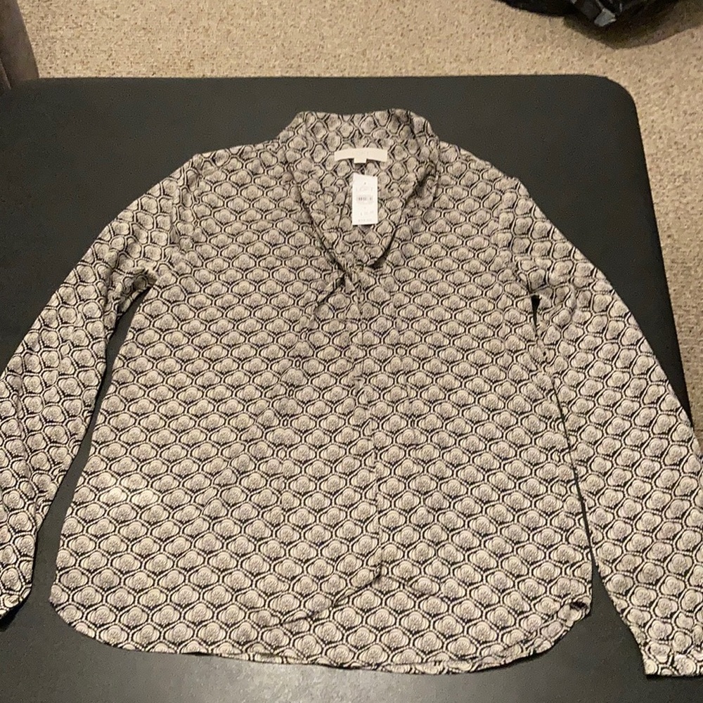 NWT Loft Lotus Print Blouse